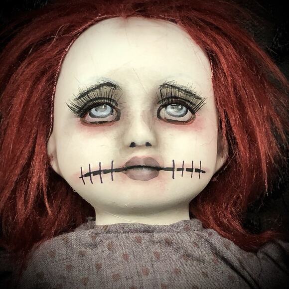 OOAK Creepy Odd 16” Haunted Ghost Doll Scary Halloween Horror Art Doll Prop - Picture 1 of 16